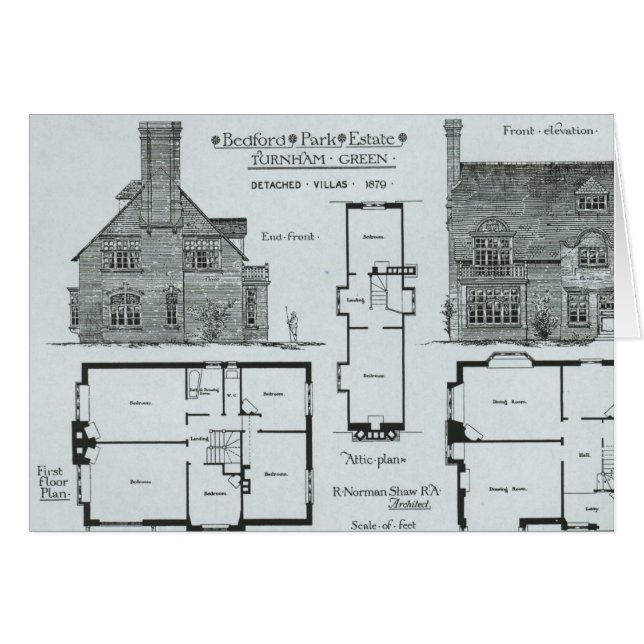 Cartão Propriedade do parque de Bedford (Frente Horizontal)