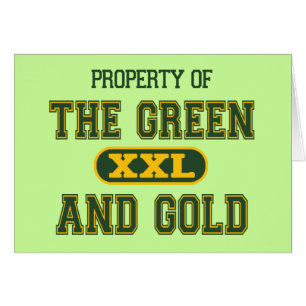 Cartão Propriedade do verde e do Gold1