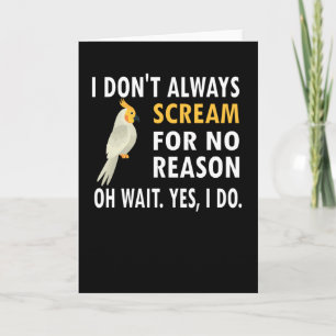 Cartão Proprietário da Cockatiel Pird Lover Cockatiel Pa