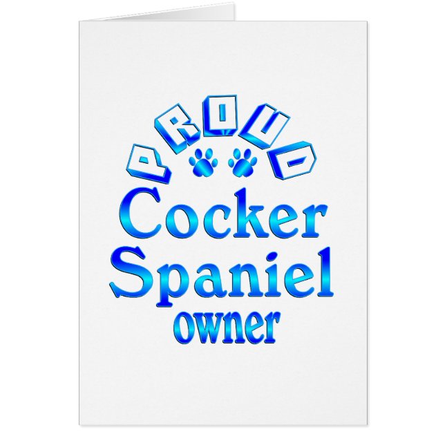 Cartão Proprietário de cocker spaniel (Frente)