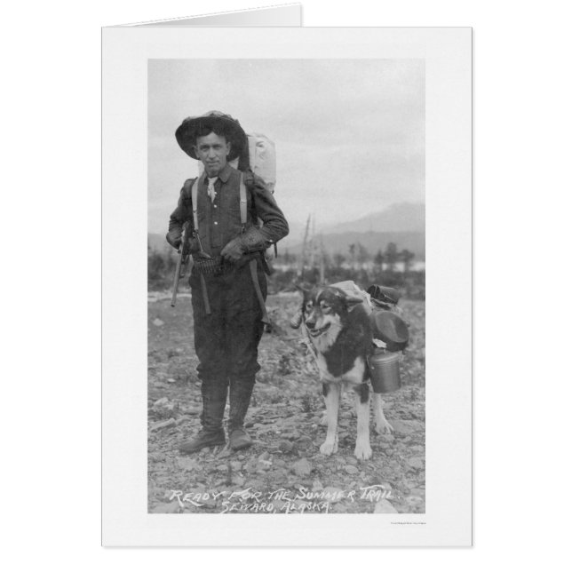 Cartão Prospector Dog Seward, Alasca 1904 (Frente)