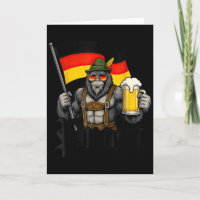 Prost Pé Grande Bebendo Cerveja Lederhosen Alemão