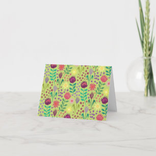 Cartão Protea Floral Block Impressão Millefleur aniversár