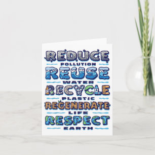 Cartão Proteção ambiental, ambientalismo, redução