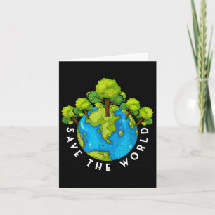 Cartão Proteção Ambiental Salve O Mundo
