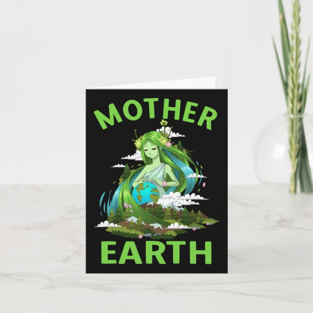 Cartão Proteger o Dia da Terra Mãe (Frente)