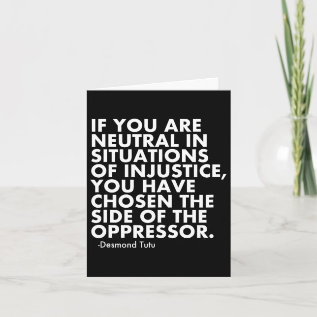 Cartão Protesto Anti-Trump (Frente)