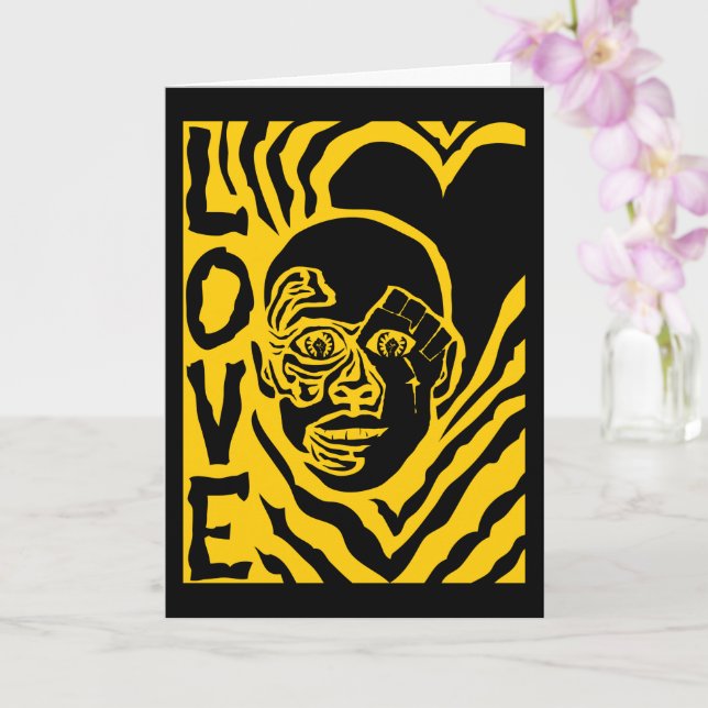 Cartão protesto com amor (Orquídea)