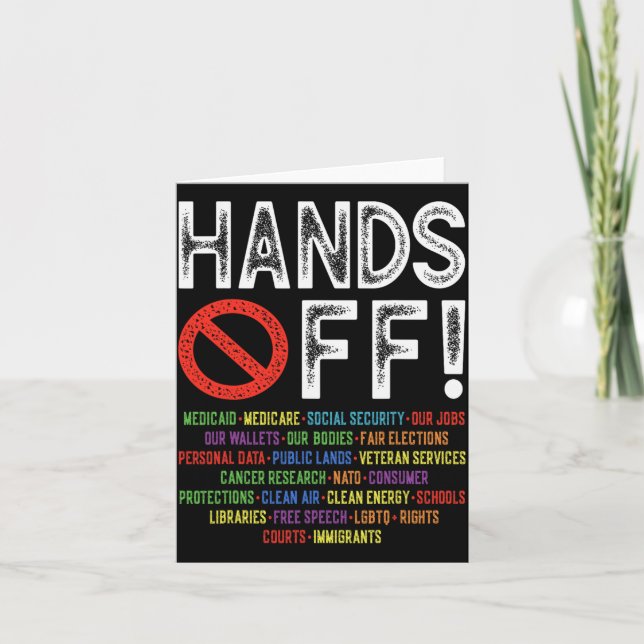 Cartão Protesto contra segurança social resiste demo de s (Frente)