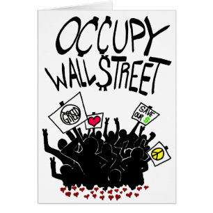 Cartão Protesto do Occupy Wall Street