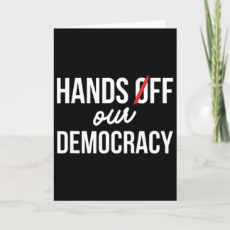 Cartão Protesto Manos Fora da Nossa Democracia 5 de Abril