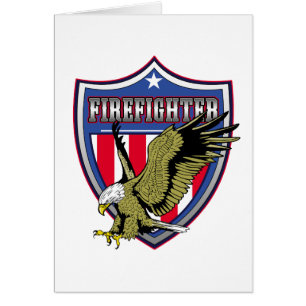 Cartão Protetor de Eagle do sapador-bombeiro