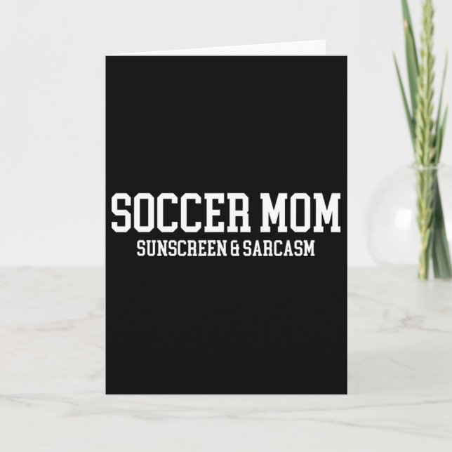Cartão Protetor Solar de Mãe de Futebol e Sarcasmo  (Frente)