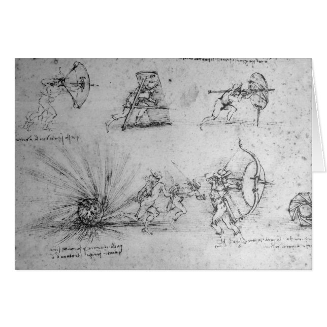 Cartão Protetores para soldados de infantaria e uma (Frente Horizontal)