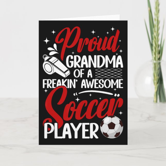 Cartão Proud Grandma Of A Soccer Player Grandma Soccer Gr (Frente)