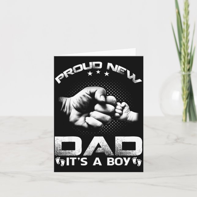 Cartão Proud New Dad It's A Boy  (Frente)