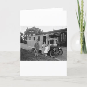 Cartão Provavelmente a primeira casa móvel de sempre