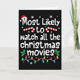 Cartão Provavelmente Assistir a Todos os Filmes de Natal