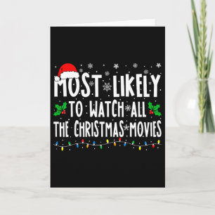 Cartão Provavelmente Assistirá a Todos os Filmes de Natal