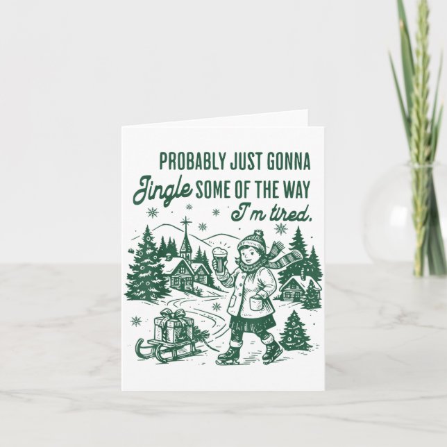 Cartão Provavelmente Vou Apenas Tocar Um Pouco Do Jeito Q (Frente)