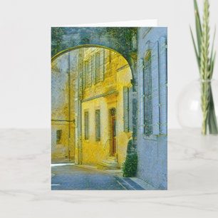 Cartão Provence Street com Archway com efeitos digitais