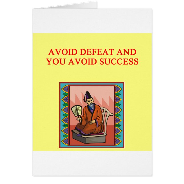 Cartão provérbio chinês sábio (Frente)