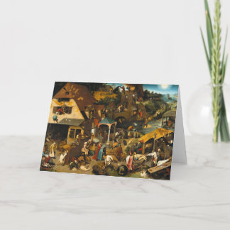 Cartão Provérbio de Bruegel Netherlandish