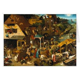 Cartão Provérbio de Netherlandish por Pieter Bruegel a