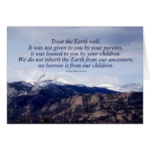 Cartão Provérbio indiano