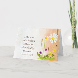 Cartão Provérbios 11:25 Um que abençoa outros é abenç