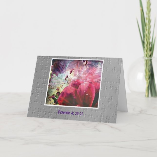 Cartão Provérbios com Braille (Frente)