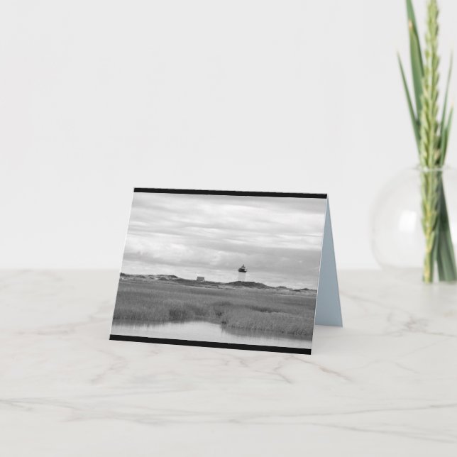 Cartão Provincetown preto & branco, MÃES anula Notecards (Frente)