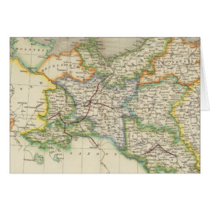 Cartão Prússia e Polônia