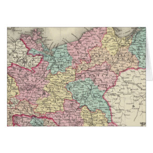 Cartão Prússia E Saxónia