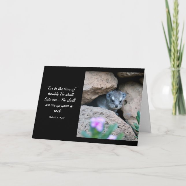 Cartão Psalm 27:5 (KJV)  (Frente)