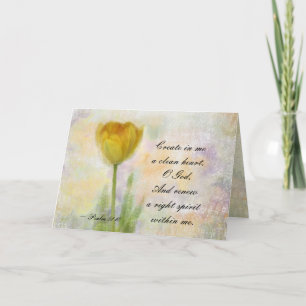 Cartão Psalm 51:10 Cria em mim um coração limpo O Deus Tu