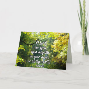 Cartão Psalm 8:9 O Lord, How Majestic is Your Name