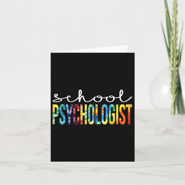 Cartão Psicóloga Tie Dye Apreciação Dia De Volta A Scho (Frente)