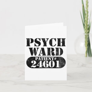 Cartão Psych Ward Escapou Do Paciente Mental Halloween Co