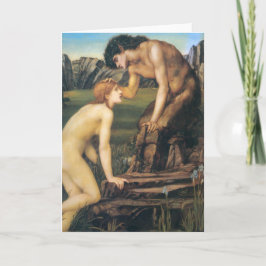 Cartão "Psyche and Pan", de Edward Burne-Jones