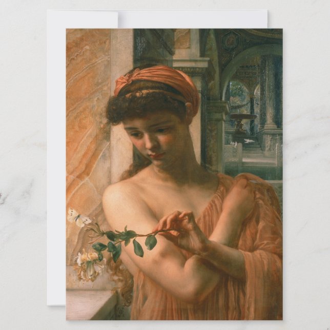 Cartão Psyche no Templo do Amor (por Edward Poynter) (Frente)