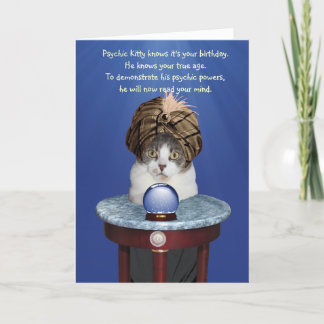 Cartão Psychic Mikie Funny Birthday