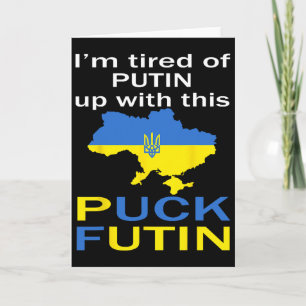 Cartão Puck Futin Meme Orgulhoso Do Mapa Da Ucrânia Ucrân