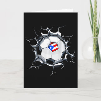 Cartão Puerto Rico Soccer Fans Jersey Puerto Rican Footba