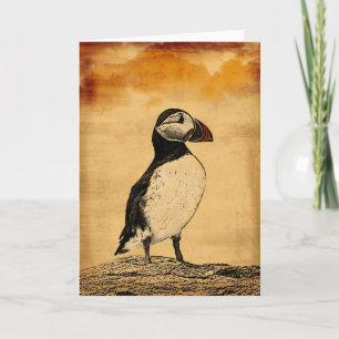 Cartão Puffin Note and or greeting card for any occasion