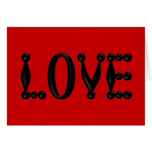 Cartão Puffy 3D LOVE (Frente Horizontal)