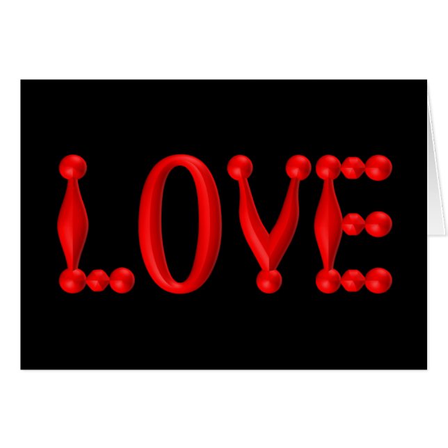 Cartão Puffy 3D LOVE (Frente Horizontal)