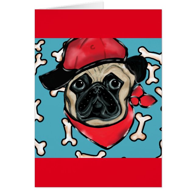 Cartão Pug (Frente)