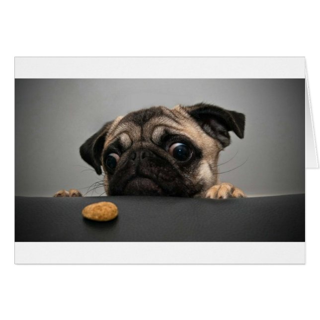 Cartão Pug (Frente Horizontal)