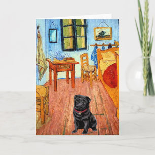 Cartão Pug 17 (preto) - O Quarto